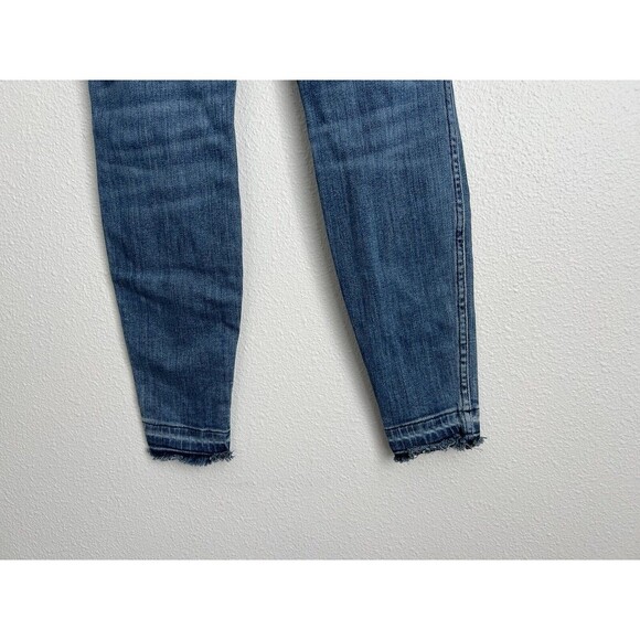 Ayr The Riser Women’s Medium Wash High Waisted Jeans Size 25 Raw Hem - Picture 5 of 9